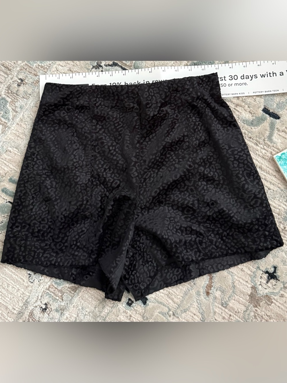 Black Leopard-Print Women’s Shorts